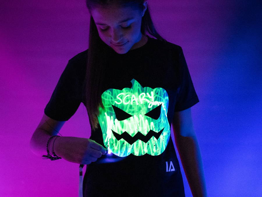 Jack O Lantern Interactive Glow T-Shirt - Halloween Edition